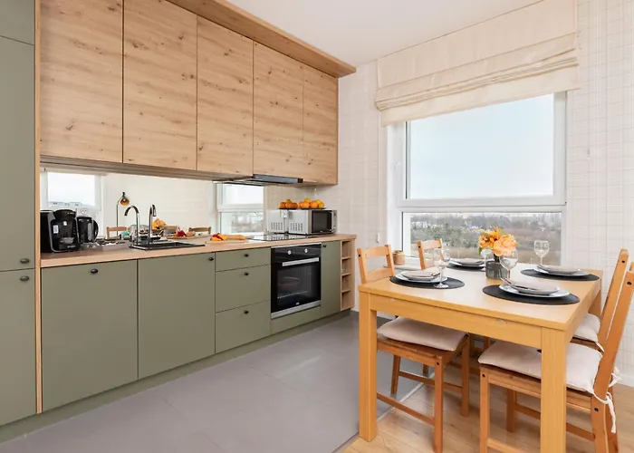 9th Floor And Grey In Brzezno With Two Bedrooms And Parking By Renters Lägenhet Gdańsk